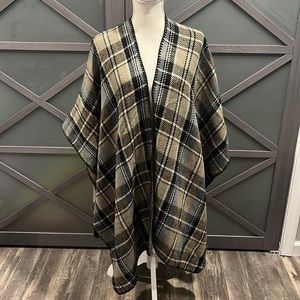 Woolrich sweater poncho reversible one size